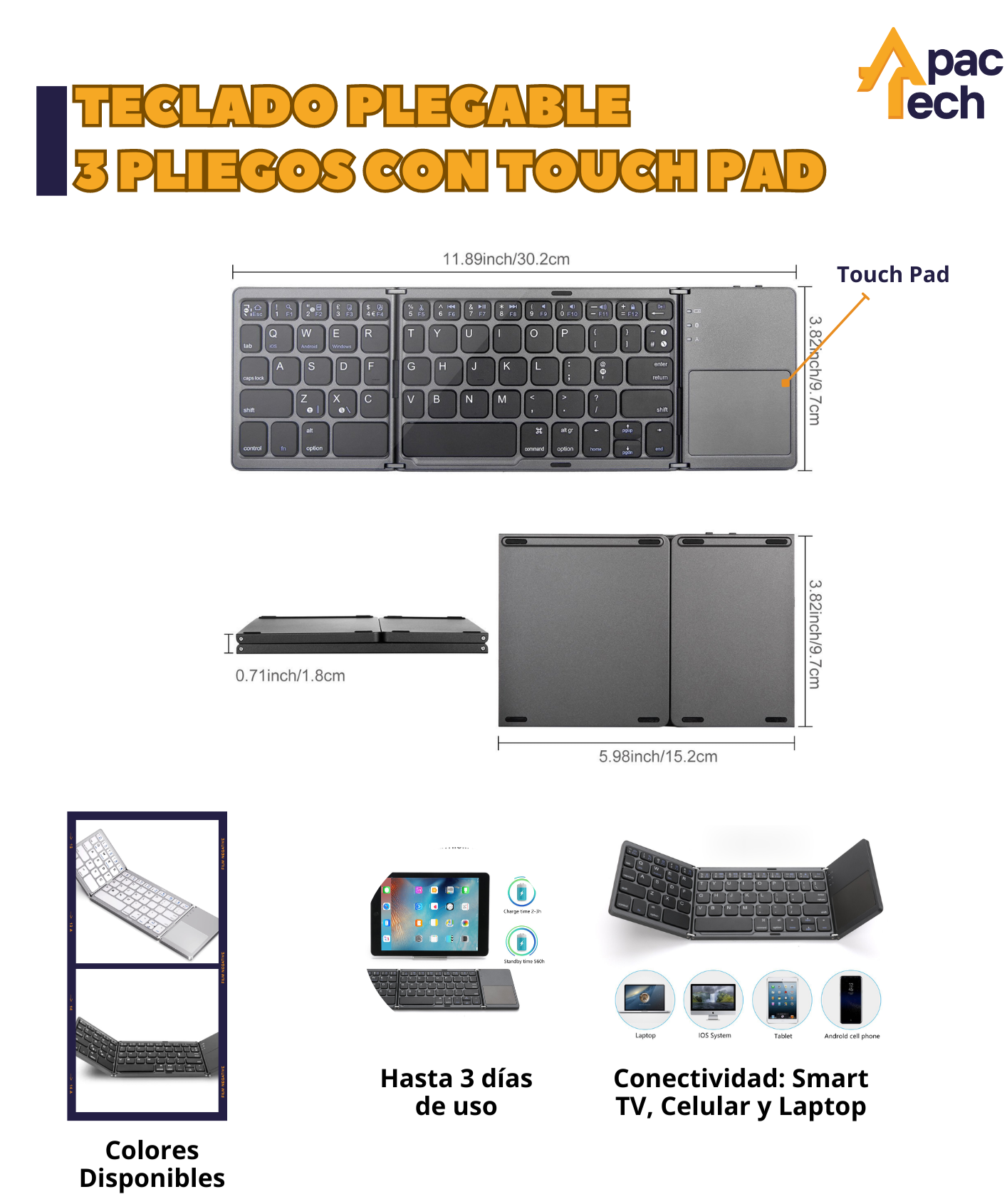 Teclado Inalambrico Plegable